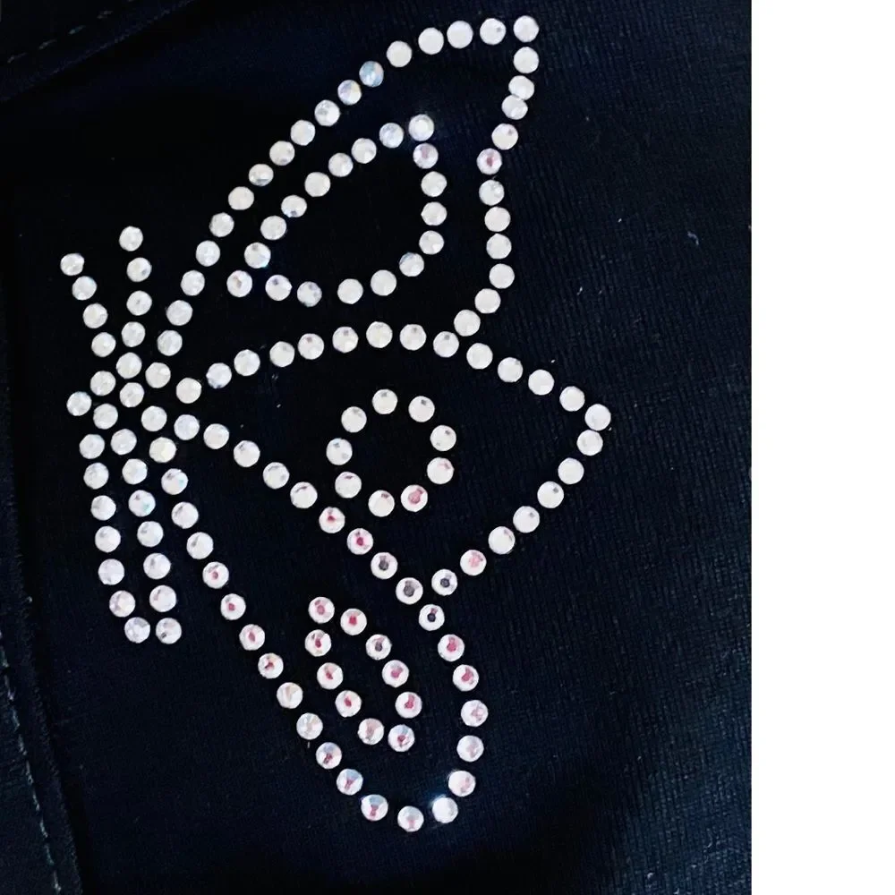 NEW Face Masks Black Face Mask Studded Rhinestone Butterfly Detailed Face Cover